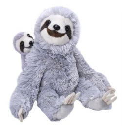 PELUCHE MAMAN ET BÉBÉ PARESSEUX - WILD REPUBLIC
